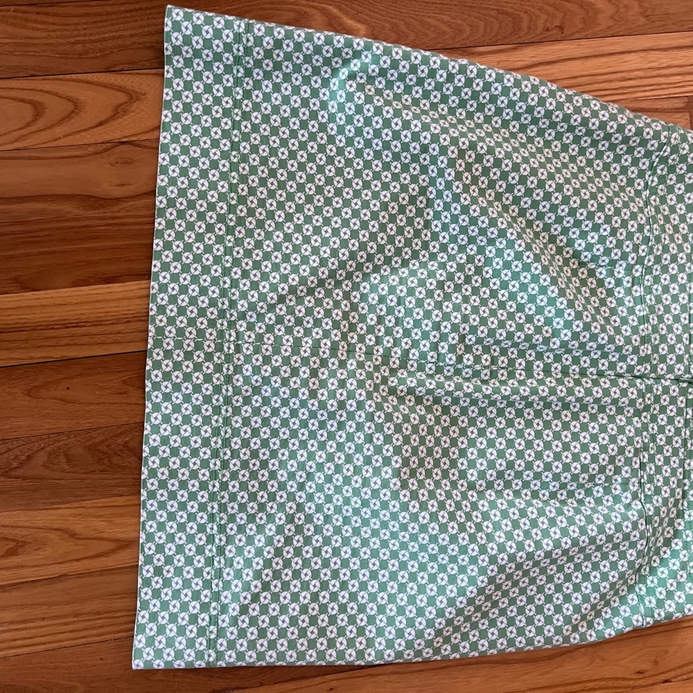Talbots Green and White Patterned Skirt
